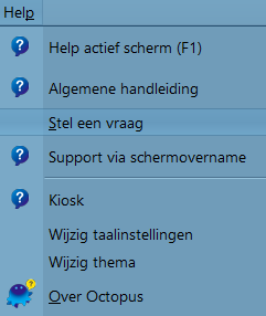 help steleenvraag Octopus Accountancy Software