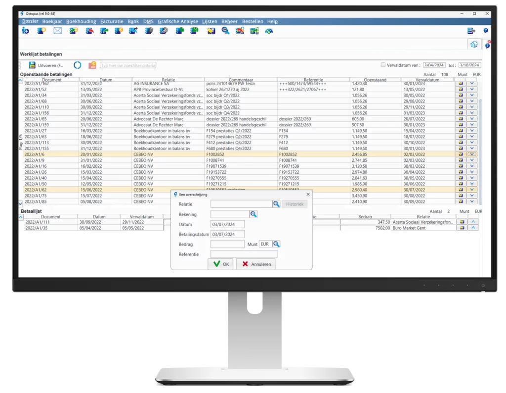 made applicatie bank Octopus Accountancy Software