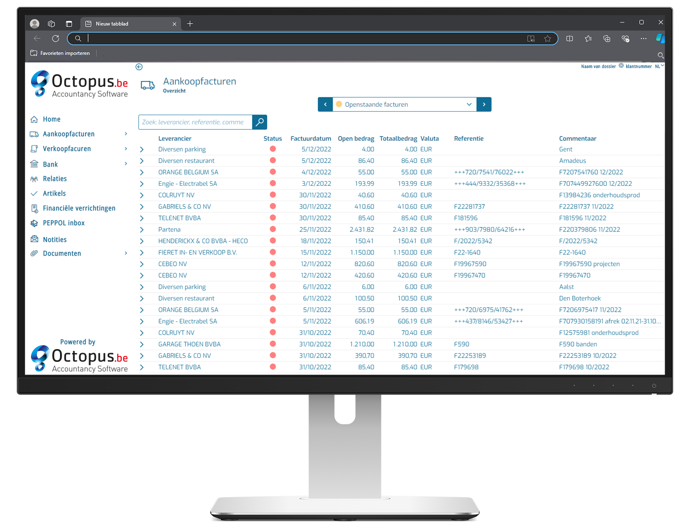 made klantenportaal AF1 Octopus Accountancy Software