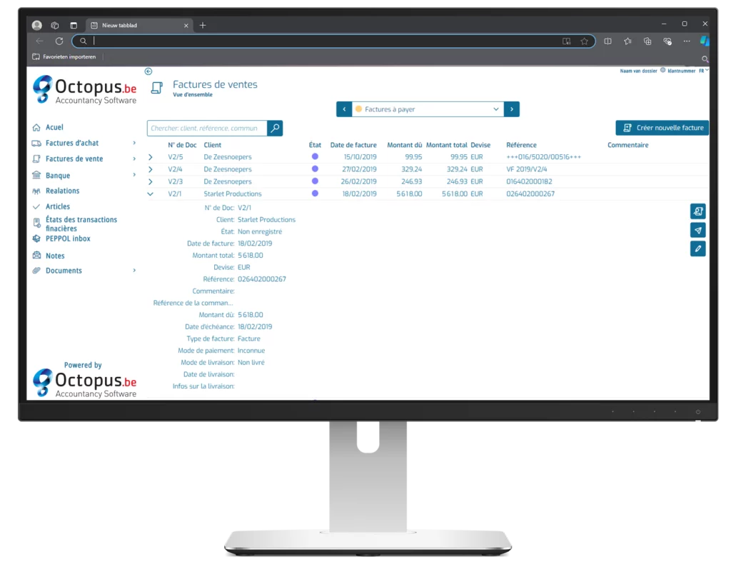 made klantenportaal FR2 Octopus Accountancy Software