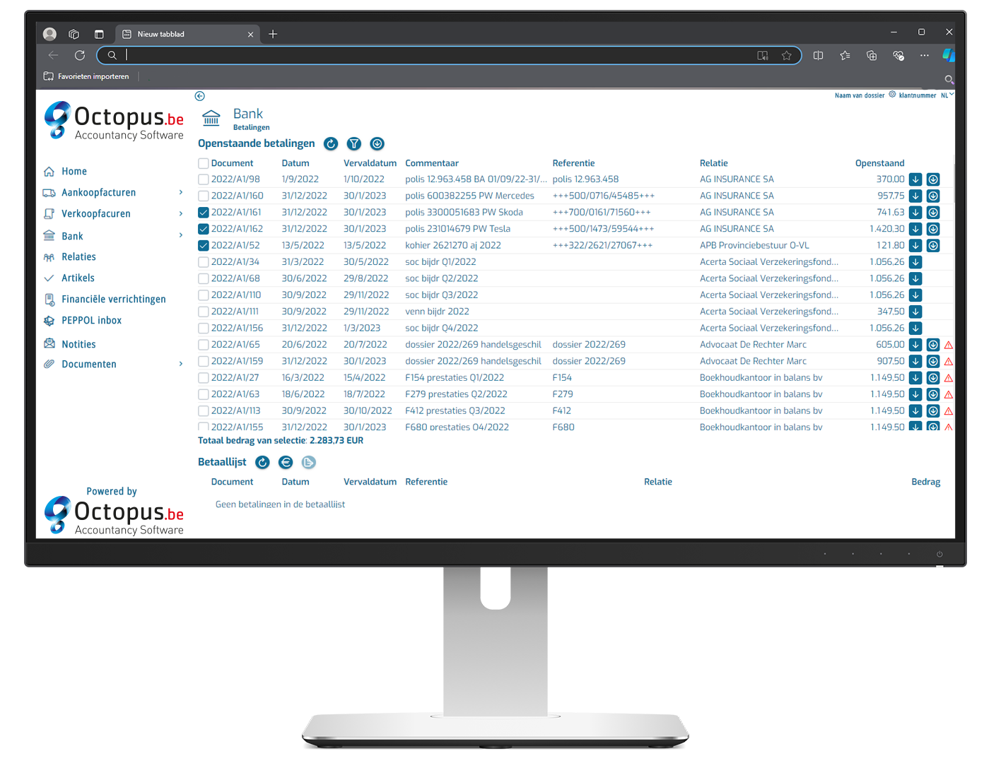 made klantenportaal bank Octopus Accountancy Software